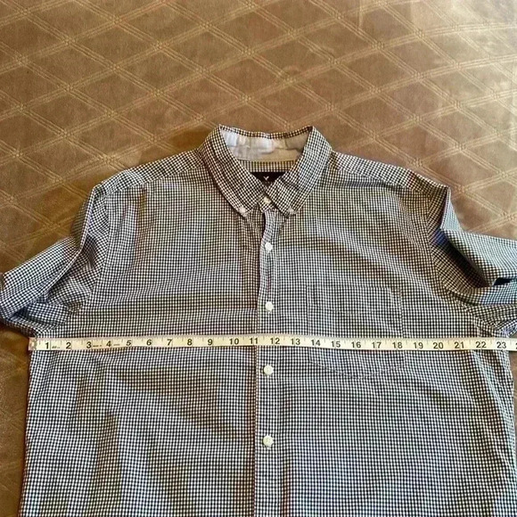 American Eagle Blue & White Seriously Soft Classic Fit Shirt in Size Large. - Picture 5 of 7